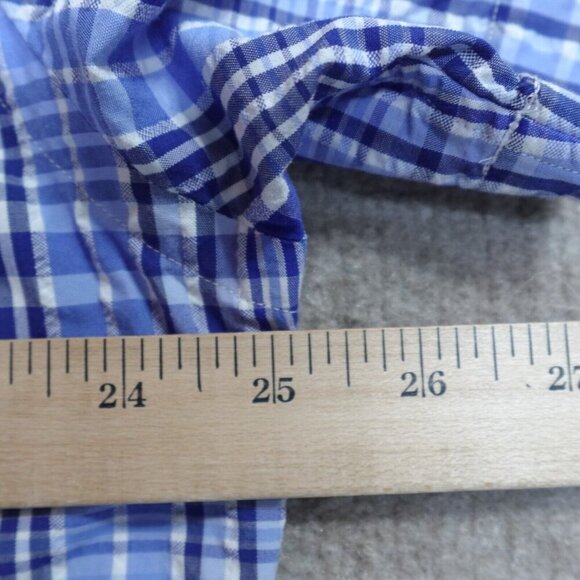 Polo Ralph Lauren Mens Shirt 2XL Blue Seersucker Slim NEW - Picture 9 of 9